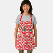 Personaliseer HART GINGERBREAD HERTEN Kerst Schort (Insitu)