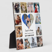 Personaliseer Heart Photo Collage Jubileum Gift Fotoplaat (Zijkant)