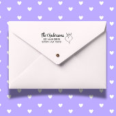 Personaliseer Heart Script Return Adres Zelfinktende Stempel