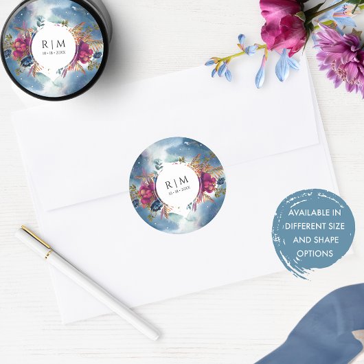 Personaliseer, Hemelse Bloemengunst/Envelopzegel Ronde Sticker