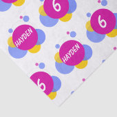 Personaliseer Herhaal Naam en Leeftijd Kinder Tissuepapier (Detail)