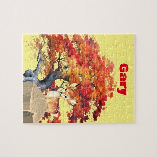 Personaliseer herten met de naam legpuzzel (Horizontaal)