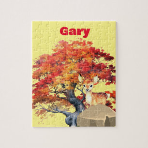 Personaliseer herten met de naam legpuzzel