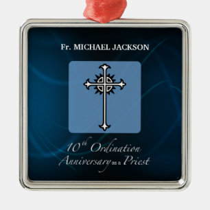 Personaliseer, het 10de Jubileum van de Ordening Metalen Ornament
