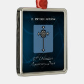 Personaliseer het 10e Jubileum van de Orde van Pri Metalen Ornament (Rechts)