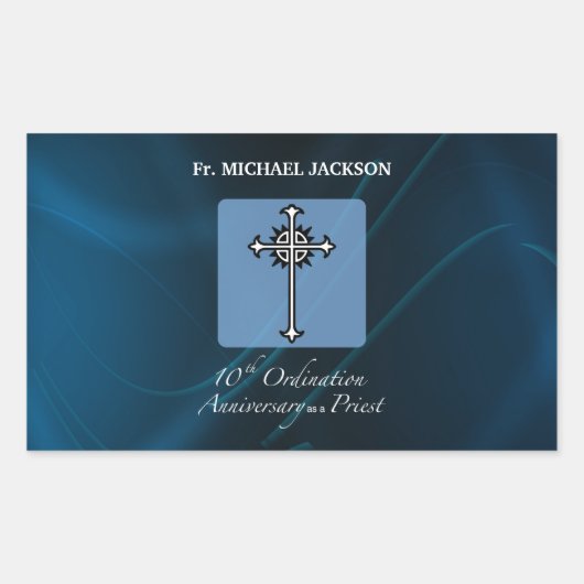 Personaliseer het 10e Jubileum van de Orde van Pri Rechthoekige Sticker (Voorkant)