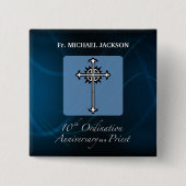 Personaliseer het 10e Jubileum van de Orde van Pri Vierkante Button 5,1 Cm (Voorkant)
