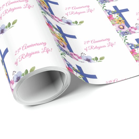 Personaliseer het 25e Jubileum Nun Religious Life Cadeaupapier (Rol Hoek)