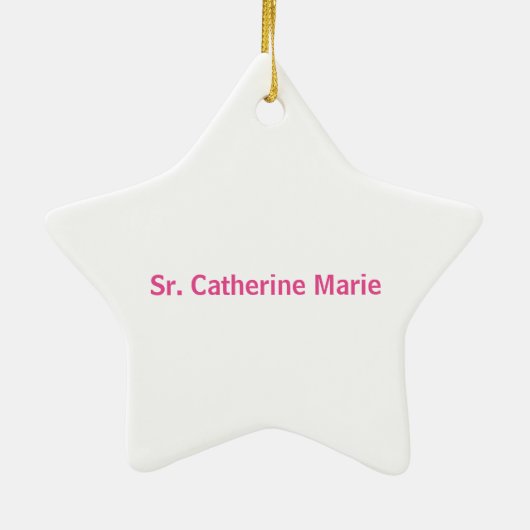 Personaliseer het 25e Jubileum Nun Religious Life Keramisch Ornament (Achterkant)