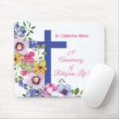 Personaliseer het 25e Jubileum Nun Religious Life Muismat (Met muis)