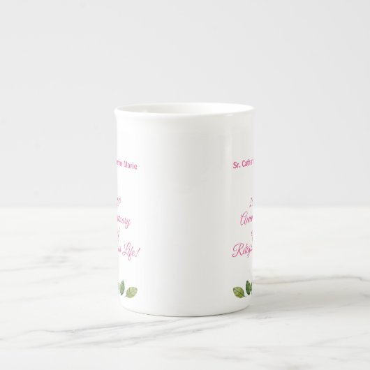 Personaliseer het 25e Jubileum Nun Religious Life Porselein Kop (Voorkant)