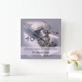 Personaliseer, het 40ste Jubileum Congrats van de Vierkante Klok (Huis)