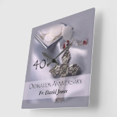 Personaliseer, het 40ste Jubileum Congrats van de Vierkante Klok (Hoek)