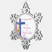 Personaliseer het 45e Jubileum Nun Religious Life Tin Sneeuwvlok Ornament (Rechts)