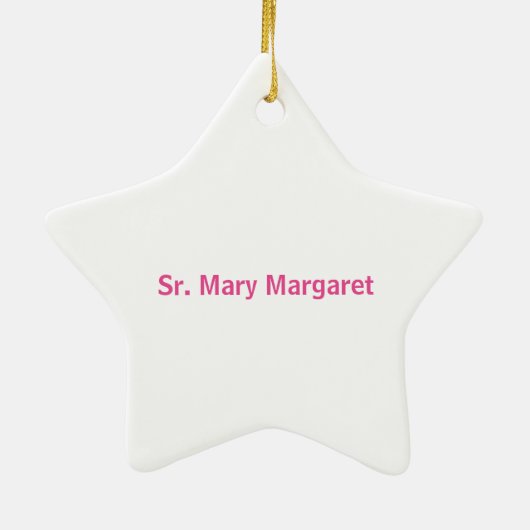 Personaliseer het 50e Jubileum Nun Religieuze Leve Keramisch Ornament (Achterkant)