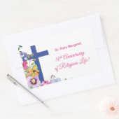 Personaliseer het 50e Jubileum Nun Religieuze Leve Rechthoekige Sticker (Envelop)