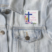 Personaliseer het 50e Jubileum Nun Religieuze Leve Vierkante Button 5,1 Cm (In situ)