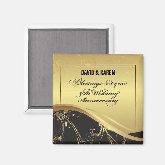 Personaliseer het 50e Jubileum Religieuze bruiloft Magneet (Voorkant / Achterkant)
