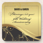 Personaliseer het 50e Jubileum Religieuze bruiloft Onderzetter (Voorkant)