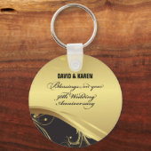 Personaliseer het 50e Jubileum Religieuze bruiloft Sleutelhanger (Voorkant)
