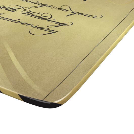 Personaliseer het 50e Jubileum Religieuze bruiloft Snijplank (Hoek)