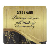 Personaliseer het 50e Jubileum Religieuze bruiloft Snijplank (Voorkant)