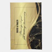 Personaliseer het 50e Jubileum Religieuze bruiloft Theedoek (Verticaal)