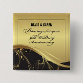 Personaliseer het 50e Jubileum Religieuze bruiloft Vierkante Button 5,1 Cm (Voorkant)