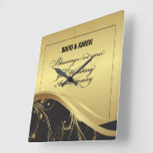 Personaliseer het 50e Jubileum Religieuze bruiloft Vierkante Klok (Hoek)