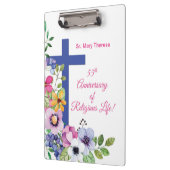 Personaliseer het 55e Jubileum Nun Religious Life Klembord (Links)