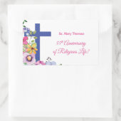 Personaliseer het 55e Jubileum Nun Religious Life Rechthoekige Sticker (Tas)