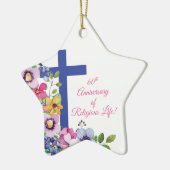 Personaliseer het 60ste Jubileum Nun Religious Lif Keramisch Ornament (Links)