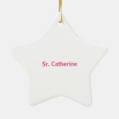 Personaliseer het 60ste Jubileum Nun Religious Lif Keramisch Ornament (Achterkant)
