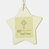 Personaliseer het 60ste Jubileum Priest in reliëfd Keramisch Ornament (Links)