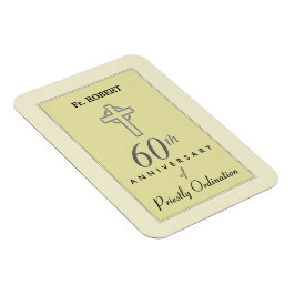 Personaliseer het 60ste Jubileum Priest in reliëfd Magneet