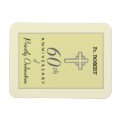 Personaliseer het 60ste Jubileum Priest in reliëfd Magneet (Horizontaal)