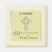 Personaliseer het 60ste Jubileum Priest in reliëfd Magneet (Voorkant)