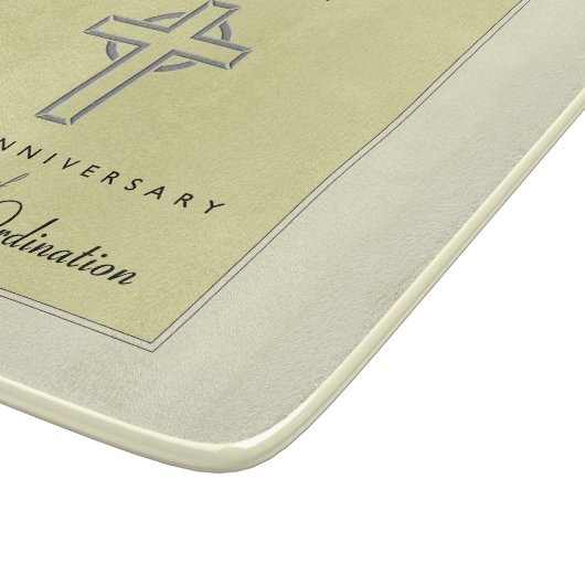 Personaliseer het 60ste Jubileum Priest in reliëfd Snijplank (Hoek)