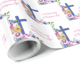 Personaliseer het 65e Jubileum Nun Religious Life Cadeaupapier