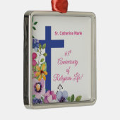 Personaliseer het 65e Jubileum Nun Religious Life Metalen Ornament (Rechts)