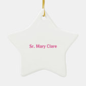 Personaliseer het 70e Jubileum Nun Religieuze Leve Keramisch Ornament (Achterkant)