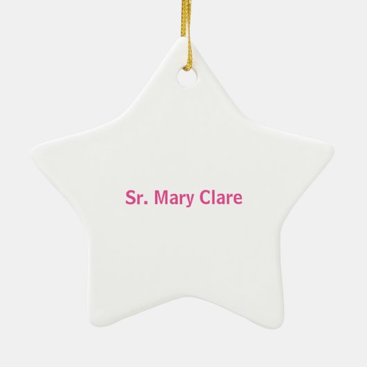 Personaliseer het 70e Jubileum Nun Religieuze Leve Keramisch Ornament (Achterkant)