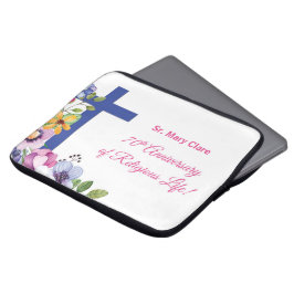 Personaliseer het 70e Jubileum Nun Religieuze Leve Laptop Sleeve