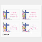 Personaliseer het 70e Jubileum Nun Religieuze Leve Rechthoekige Sticker (Vel)