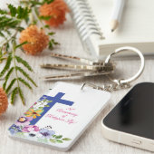 Personaliseer het 70e Jubileum Nun Religieuze Leve Sleutelhanger (Voorkant Rechts)