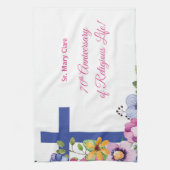 Personaliseer het 70e Jubileum Nun Religieuze Leve Theedoek (Verticaal)