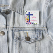 Personaliseer het 70e Jubileum Nun Religieuze Leve Vierkante Button 5,1 Cm (In situ)