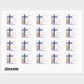 Personaliseer het 70e Jubileum Nun Religieuze Leve Vierkante Sticker (Vel)