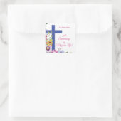 Personaliseer het 70e Jubileum Nun Religieuze Leve Vierkante Sticker (Tas)