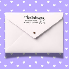 Personaliseer het adres van de kattenterugkeer  zelfinktende stempel